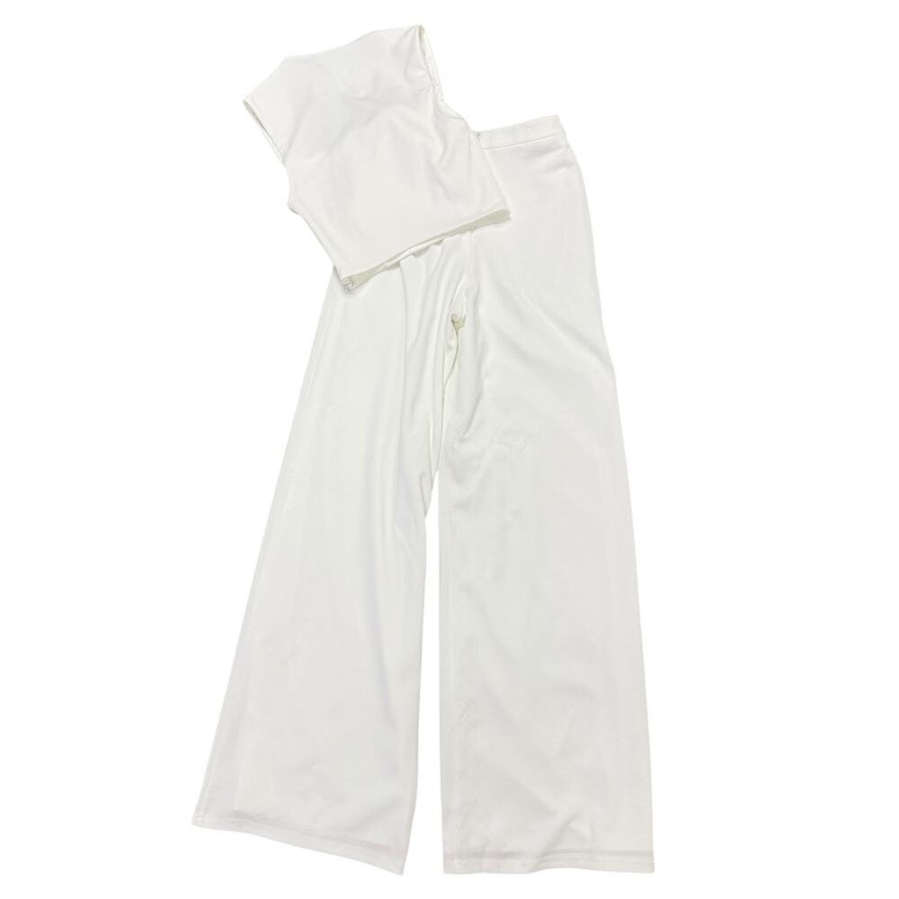 Lulus Enticing Endeavors White Two-Piece Jumpsuit size Small NWT - Picture 4 of 5